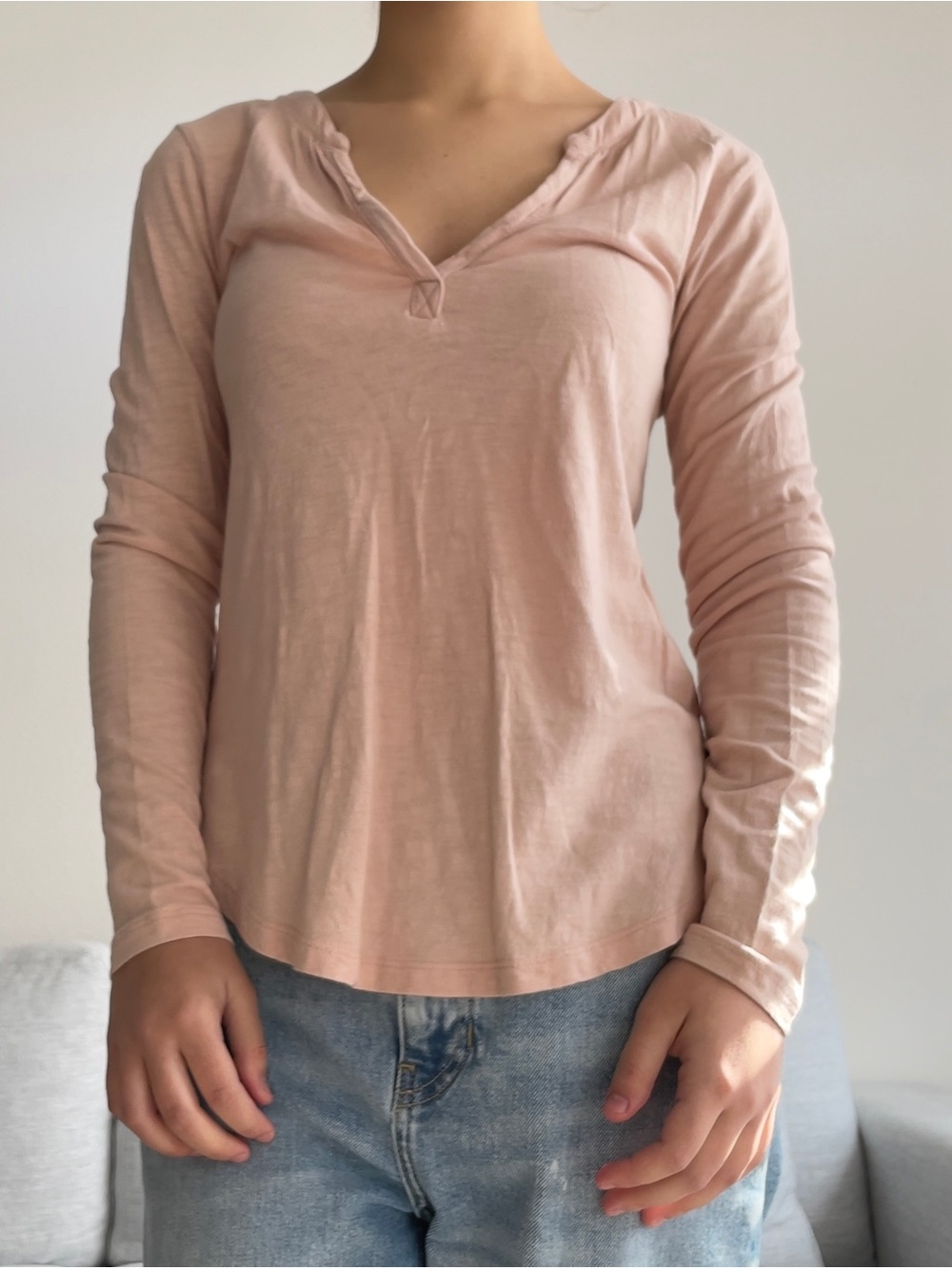 Abercrombie & Fitch Pink Long Sleeve Top